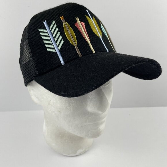 PISTIL Trucker Hat Adult Snapback Black Mesh Hiking Arrows Designs Canvas Mesh - Picture 1 of 7